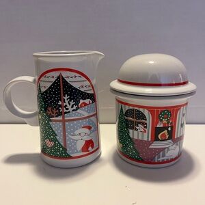 “T’was the night before Christmas” 
Creamer & Sugar Set by Epoch